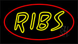 Ribs Animated Neon Sign