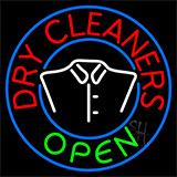 Dry Cleaners Open Neon Sign