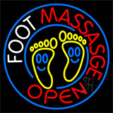 Foot Massage Open Logo Neon Sign