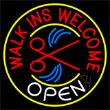 Hair Walk Ins Welcome Neon Sign