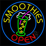 Yellow Smoothies Open Neon Sign