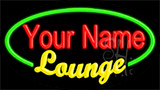 Custom Yellow Lounge Green Border Animated Neon Sign