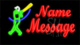 Custom Baseballer Logo 1 Animated Neon Sign