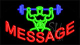 Custom Weight Lifter Logo Animated Neon Sign
