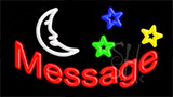 Custom Moon Stars Logo Animated Neon Sign