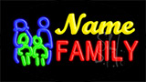 Custom Family Animated Neon Sign