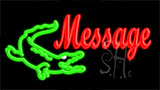 Custom Crocodile Logo Animated Neon Sign
