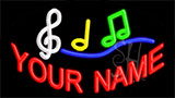 Custom Musical Notes Animated Neon Sign