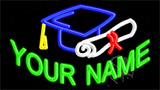 Custom Graduation Cap Certificate Animated Neon Sign