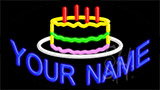 Custom Birthday Cake Animated Neon Sign