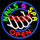 Nails And Spa Open Neon Sign