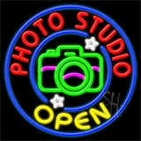 Photo Studio Open Neon Sign