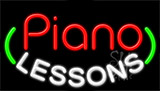 Piano Lessons Neon Sign