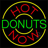 Hot Donuts Now Neon Sign
