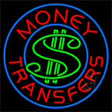 Money Transfers Dollar Logo Neon Sign