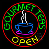 Gourmet Teas Open Neon Sign