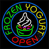 Frozen Yogurt Open Neon Sign