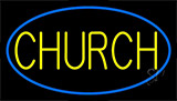 Blue Church Neon Sign