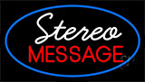 Custom White Cursive Stereo Neon Sign