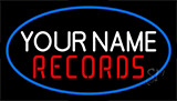 Custom Records In Red Neon Sign