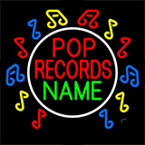 Custom Red Pop Records Neon Sign