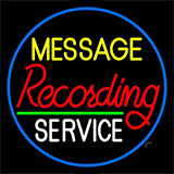 Custom Red Recording White Service And Blue Border Neon Sign