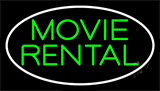 Green Movie Rental Neon Sign
