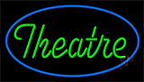 Green Theatre With Border Neon Sign