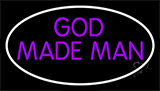 Purple God Made Man Neon Sign