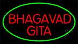 Red Bhagavad Gita With Border Neon Sign