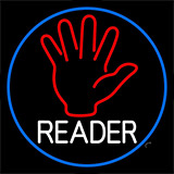 Red Palm White Reader Neon Sign