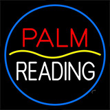 Red Palm Yellow Line White Reading Neon Sign