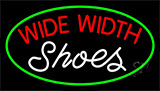 Red Wide Width White Shoes Neon Sign