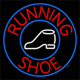 Running Shoes With Circle Neon Sign