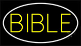 Yellow Bible Neon Sign