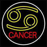 Zodiac Cancer White Border Neon Sign