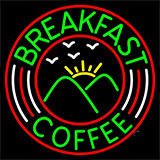 Green Breakfast And Coffee Neon Sign
