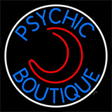 Blue Psychic Boutique White Border Neon Sign