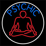 Blue Psychic Logo With Border Neon Sign