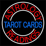 Blue Tarot Cards Red Astrology Readings Neon Sign