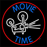 Movie Time With Border Neon Sign