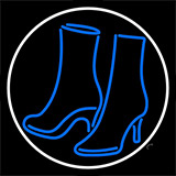 Pair Of Boots With Border Neon Sign