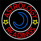 Red Astrology Readings White Border Neon Sign
