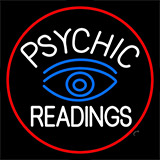 White Psychic Readings With Blue Eye Neon Sign