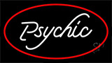 White Psychic With Red Neon Sign