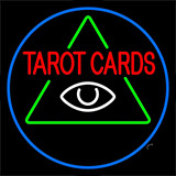 White Tarot Cards Logo Neon Sign
