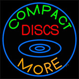 Compact Discs Dvds More Neon Sign
