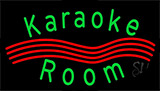 Green Karaoke Rooms Neon Sign
