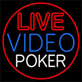 Live Video Poker With Border Neon Neon Sign