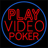 Play Video Poker Neon Sign